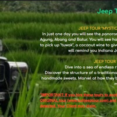 Jeep Tours in Bali at Indonature Travel Bali - Indonesia